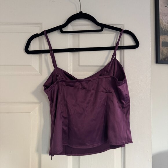 *NWT* Princess Polly Marcelline Satin Top - Plum - Picture 4 of 5